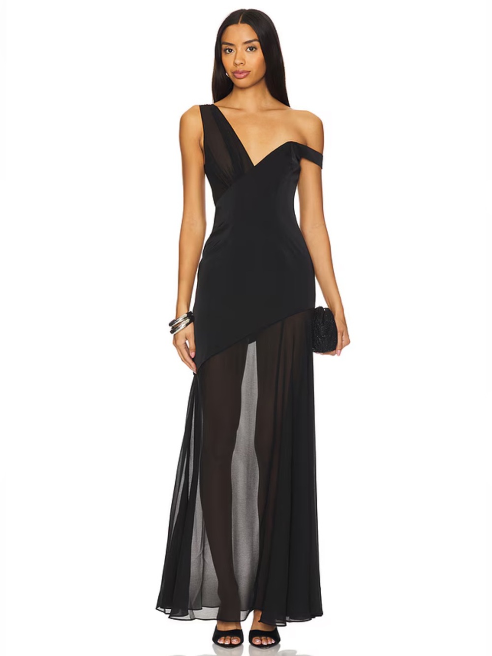 NWT! Camila Coelho Cecily Gown in Black
